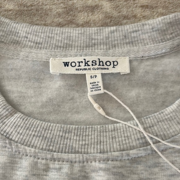 Workshop Republic Clothing Boxy Gray Sweatshirt with Red LOVE - Picture 5 of 7